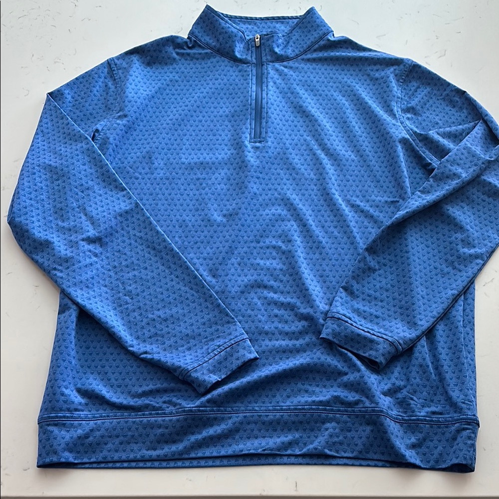 NWOT Peter Millar Blue Quarter-Zip Pullover